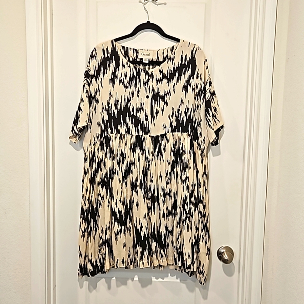 Ganni Ikat Swing Dress size M Anthropologie - Picture 4 of 11